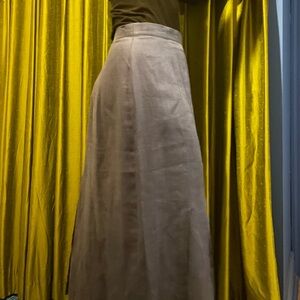 Blue Wool Maxi Skirt